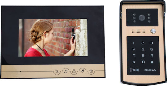 GloboStar Wireless Video Intercom Set Wi-Fi Black