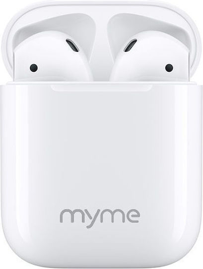MyMe Air Freedom Pro Earbud Bluetooth хендсфри Слушалки с Кутийка за Зареждане Бял