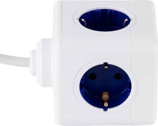 GloboStar PowerCube 5 Θέσεων με Καλώδιο 1.5m