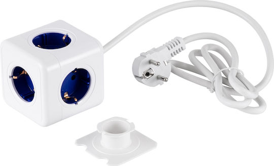 GloboStar PowerCube 5 Θέσεων με Καλώδιο 1.5m