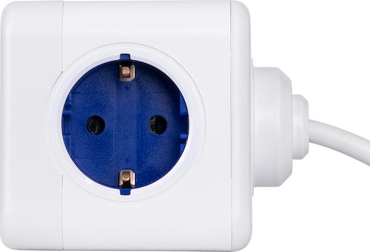 GloboStar PowerCube with Surge Protection 4 Positions with 2 USB-A and Cable 1.5m