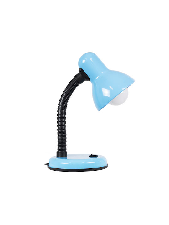 GloboStar Student Office Lamp with Flexible Arm for Socket E27 14x32cm in Blue Color