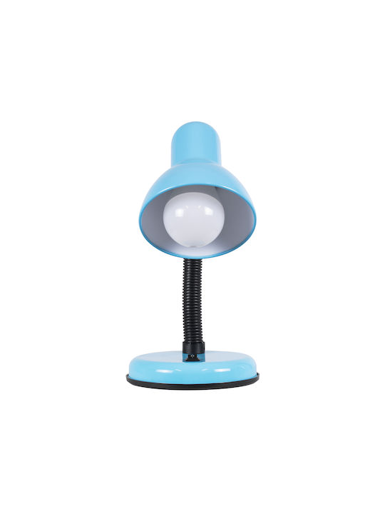 GloboStar Student Office Lamp with Flexible Arm for Socket E27 14x32cm in Blue Color