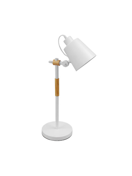 GloboStar Verity Office Lamp for Socket E27 in White Color