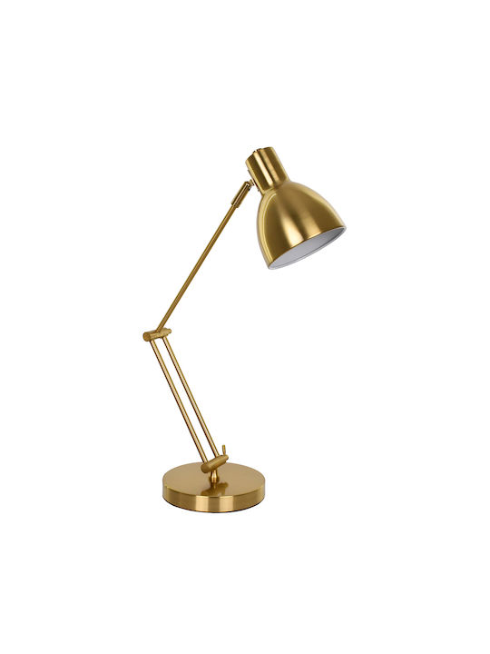 GloboStar Zeto Office Lamp with Foldable Arm for Socket E27 in Gold Color