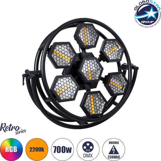 GloboStar Light Mod Лъч LED DMX Топло бяло / RGB / UV