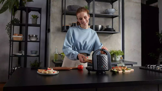 Lovio Home Сандвич тостер грил с подвижни плочи 750W Черна