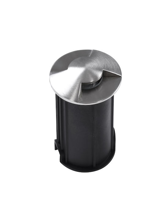 GloboStar GloboStar Außenstehlampen Spot Däche LED 1W mit Warmes Weiß Licht IP68 Silber