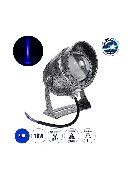 GloboStar Φωτιστικό Προβολάκι LED Εξωτερικού Χώρου 16W IP65 Ασημί