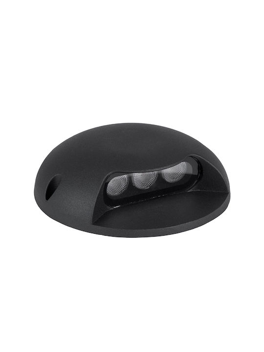 GloboStar Stepluna Outdoor Floor Lamp LED Wall Washer 3W with Natural White Light IP65 Black