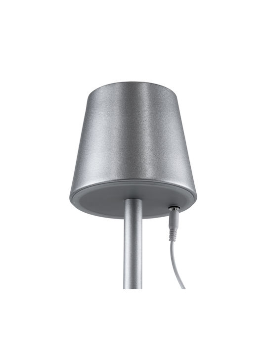 GloboStar Nega Outdoor Floor Lamp LED for Exterior Space 2.2W with Warm White Light IP44 Silver