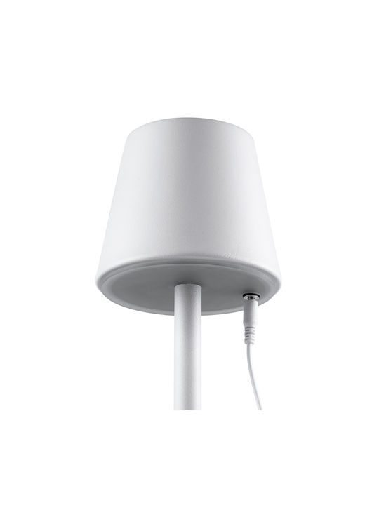 GloboStar Nega Outdoor Floor Lamp LED 2.2W with Warm White Light IP44 White