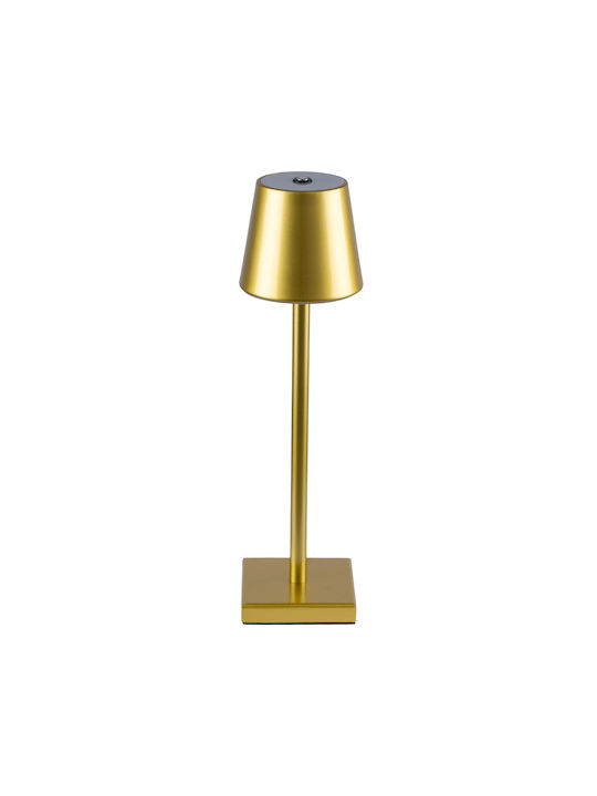 GloboStar Nega Outdoor Desktop LED Lamp 2.2W with Warm White Light IP44 Gold