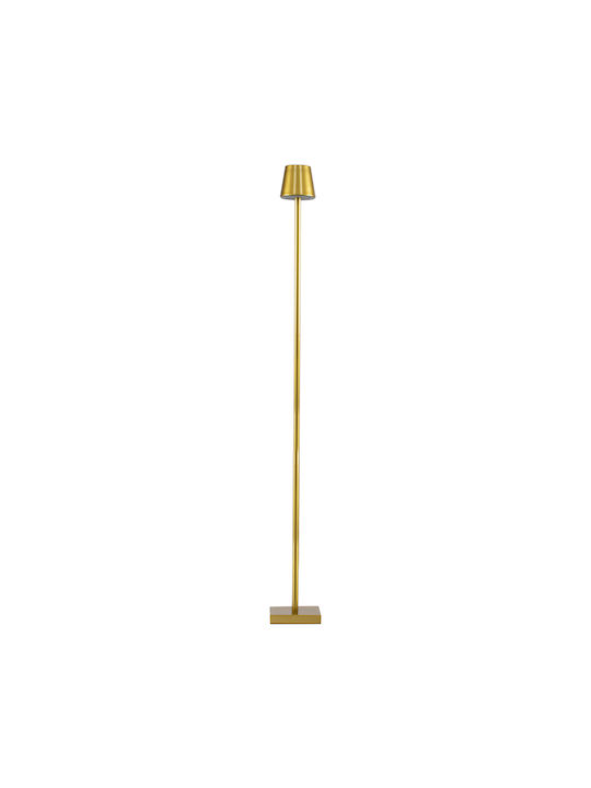 GloboStar Nega Outdoor Floor Lamp LED for Outdoor Space 2.2W with Warm White Light IP44 Gold
