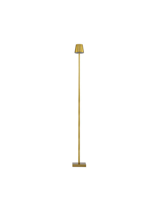 GloboStar Nega Outdoor Floor Lamp LED for Outdoor Space 2.2W with Warm White Light IP44 Gold