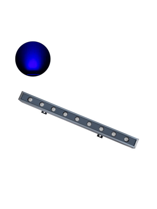 GloboStar GloboStar Außenstehlampe LED Wall Washer 9W mit Blauem Licht IP65 Grau