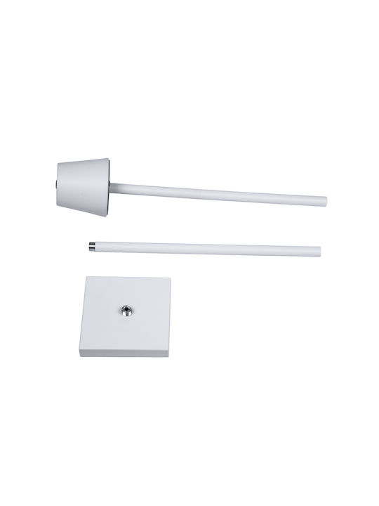 GloboStar Nega Outdoor Floor Lamp LED 2.2W with Warm White Light IP44 White