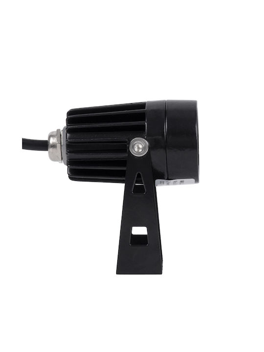 GloboStar Φωτιστικό Προβολάκι LED Εξωτερικού Χώρου 1W με Θερμό Λευκό Φως IP65 Μαύρο