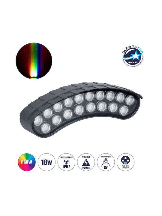 GloboStar Treelightkina Външна Стояща Лампа LED Стенна Пералня 18W RGBW IP67 Сива