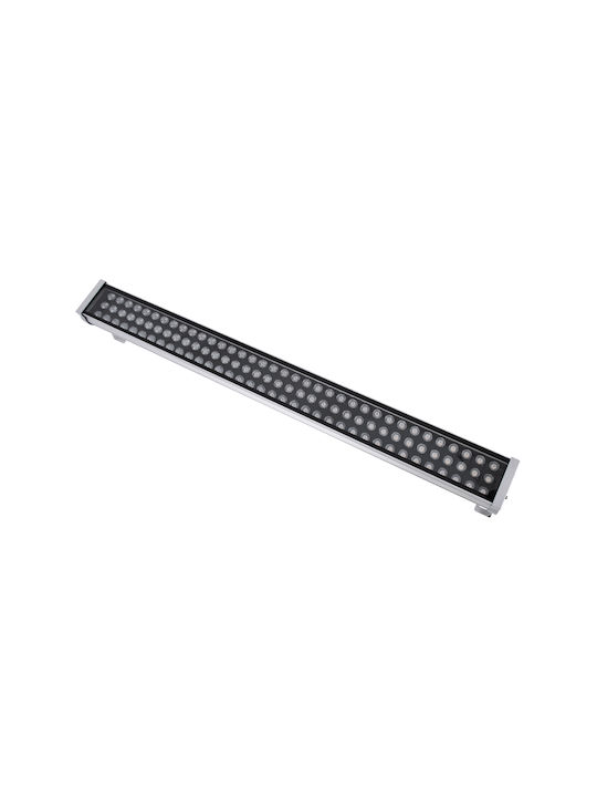 GloboStar Washergaia Außenstehlampe LED Wall Washer 216W mit Warmes Weiß Licht IP67 Silber