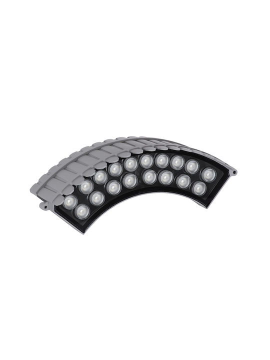 GloboStar Treelight Jina Lampă De Podea Pentru Exterior LED Mașină De Spălat Pe Perete 18W RGBW IP67 Gri