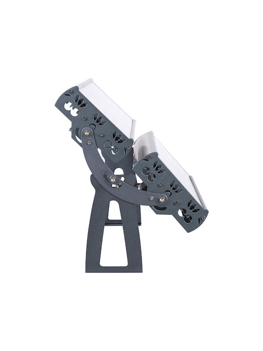 GloboStar Flood-Tena Outdoor Floor Lamp LED Wall Washer 192W with Warm White Light IP65 Silver