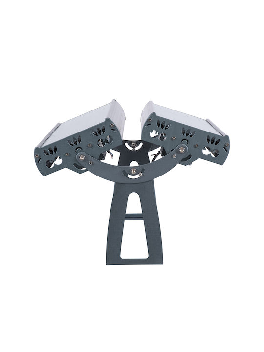 GloboStar Flood-Tena Outdoor Floor Lamp LED Wall Washer 192W with Warm White Light IP65 Silver