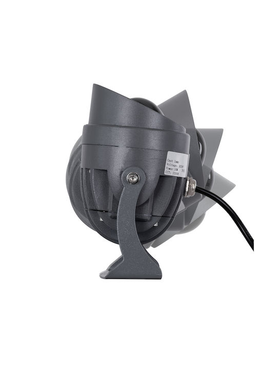 GloboStar Spotnenia Proiector LED Pentru Exterior 16W Cu Lumină Alb Cald IP65 Negru