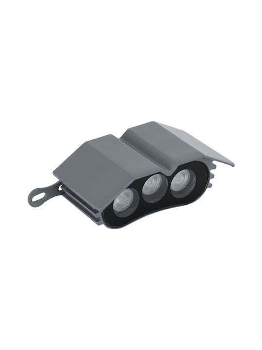 GloboStar Treelightzina Външна Стояща Лампа LED Стенна Пералня 3W RGBW IP65 Сива