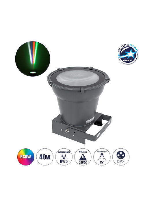 GloboStar Flood-Aion Εξωτερικό Φωτιστικό LED Wall Washer 40W RGBW IP65 Γκρι