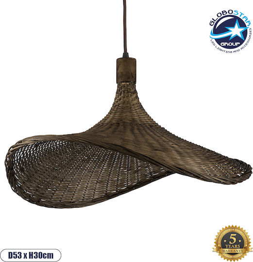 GloboStar Cuba Brown Ceiling Light Boho with E27 Socket 53x30x30cm