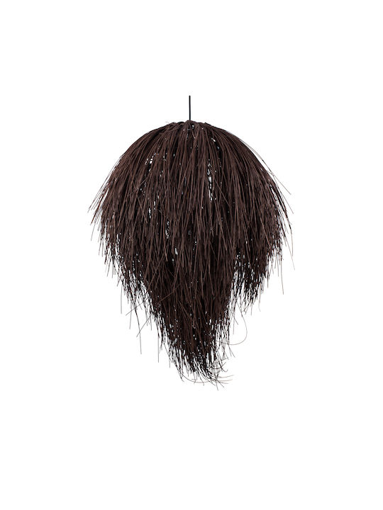 GloboStar Archipelago Hängelampe Braun Boho Raster mit Fassung E27 40cm.