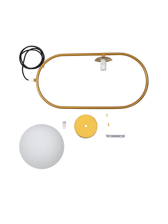 GloboStar Hamburg Pendant Light Gold Ball with Socket E14, E.14 25x20x50cm