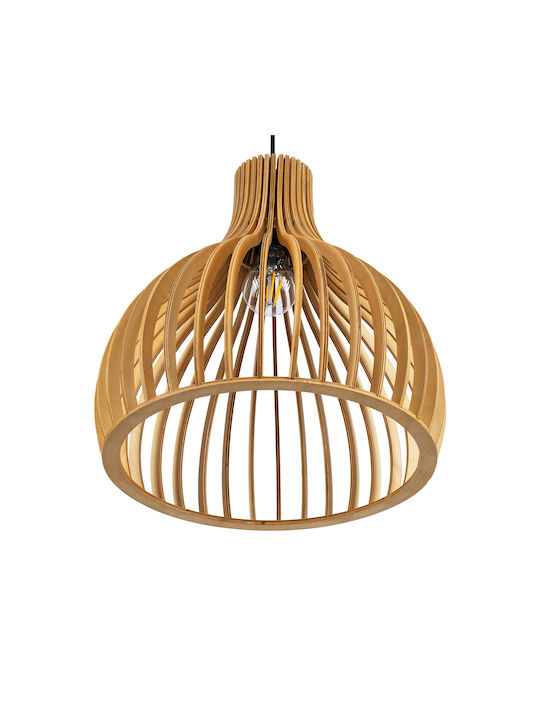 GloboStar Scandinavia Ceiling Light Beige Grid with E27 Socket 35x35x35cm