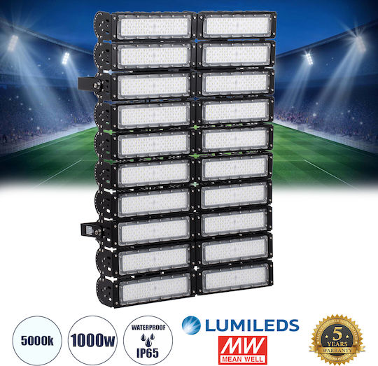 GloboStar GOLIATH Водоустойчив LED Прожектор 1000W Студено Бяло 5000K IP65