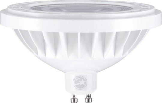 GloboStar LED Bulb 15W 70mm for Socket GU10 and Shape AR111 Natural White 1695lm