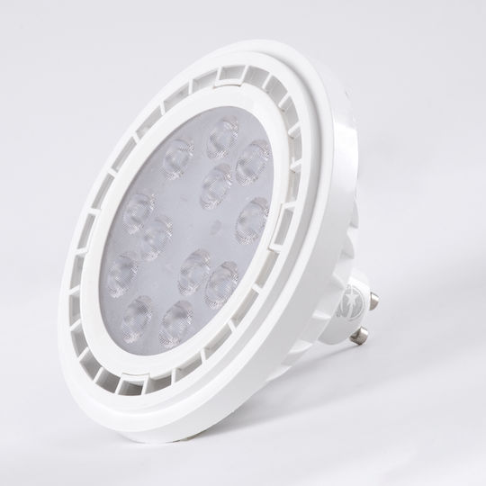 GloboStar LED Bulb 12W 70mm for Socket GU10 and Shape AR111 Cool White 1392lm