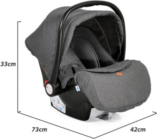 Cangaroo Icon Verstellbar 3 in 1 Baby Kinderwagen Geeignet für Neugeborene Grey 13.2kg
