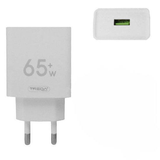 Treqa Ladegerät ohne Kabel mit USB-A Anschluss 65W Weißs (CS-228)