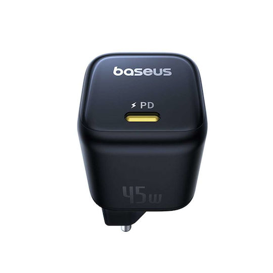 Baseus Φορτιστής Χωρίς Καλώδιο GaN με Θύρα USB-C 45W Power Delivery / Quick Charge 3.0 / SuperCharge Μαύρος (PicoGo)