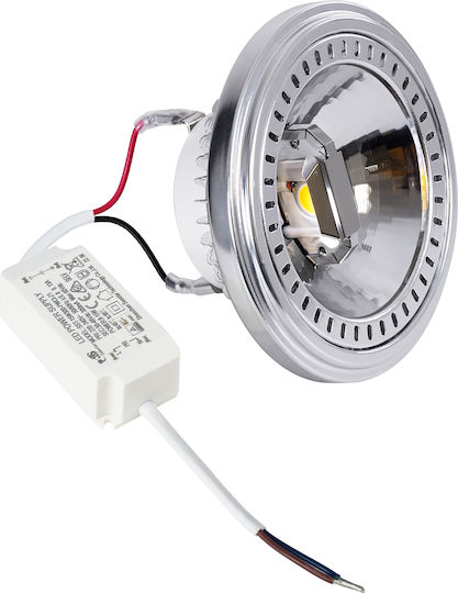 GloboStar Darko LED Bulb 14W 90mm for Socket GU10 and Shape AR111 Cool White 1694lm