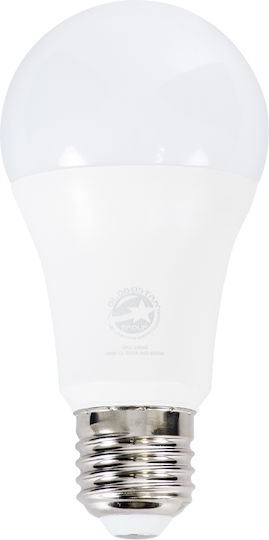 GloboStar LED Bulb 15W 119mm for Socket E27 and Shape A60 Natural White 1455lm
