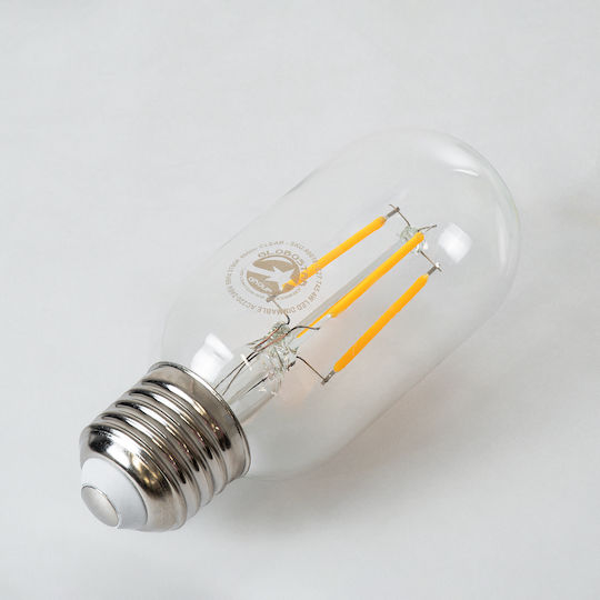 GloboStar Edison Retro LED-Lampe 4W 110mm für Fassung E27 und Form T45 Warmes Weiß 440lm Dimmbar