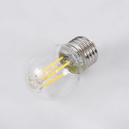 GloboStar LED-Lampe 6W 75mm für Fassung E27 und Form G45 Naturweiß 660lm Dimmbar