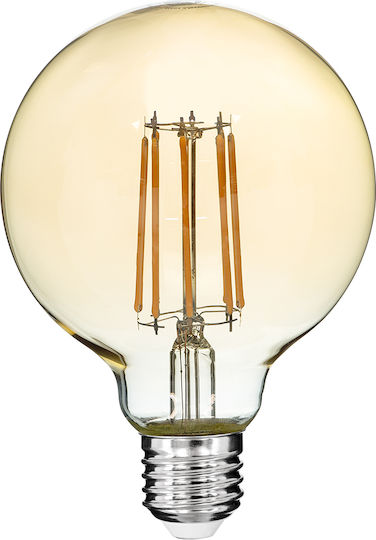 GloboStar Edison Retro LED крушка 12W 137mm за фасунга E27 и форма G95 Топло бяло 1260лм Димируем
