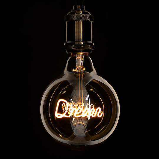 GloboStar LED крушка 4W 180mm за фасунга E27 и форма G125 Топло бяло 340лм Димируем