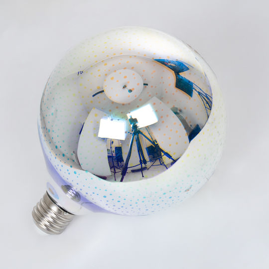 GloboStar Galaxy Extreme Glass LED крушка 5W 180mm за фасунга E27 и форма G125 Топло бяло 300лм