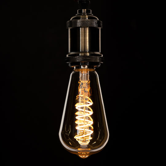 GloboStar LED-Lampe 6W 145mm für Fassung E27 und Form ST64 Warmes Weiß 490lm Dimmbar