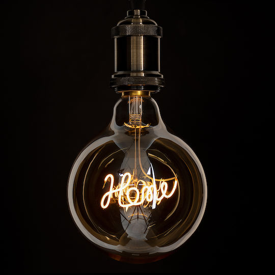 GloboStar LED-Lampe 2.4W 180mm für Fassung E27 und Form G125 Warmes Weiß 204lm Dimmbar