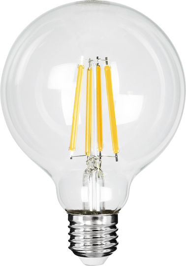 GloboStar LED крушка 4W 160mm за фасунга E27 и форма G95 Топло бяло 840лм Димируем